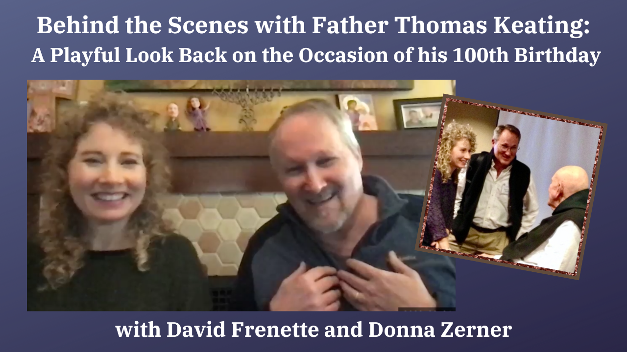 Video Fr. Thomas Keating 100th Birthday with David Frenette and Donna Zerner